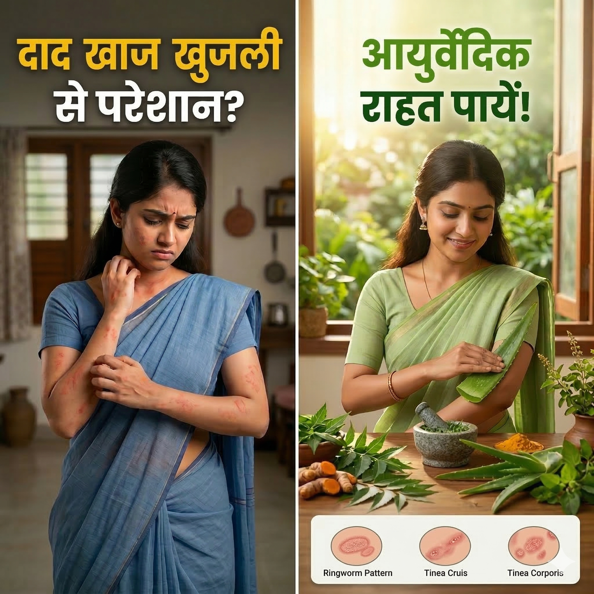 दाद खाज खुजली का आयुर्वेदिक इलाज और घरेलू उपाय - Ayurvedic treatment for Fungal Infection