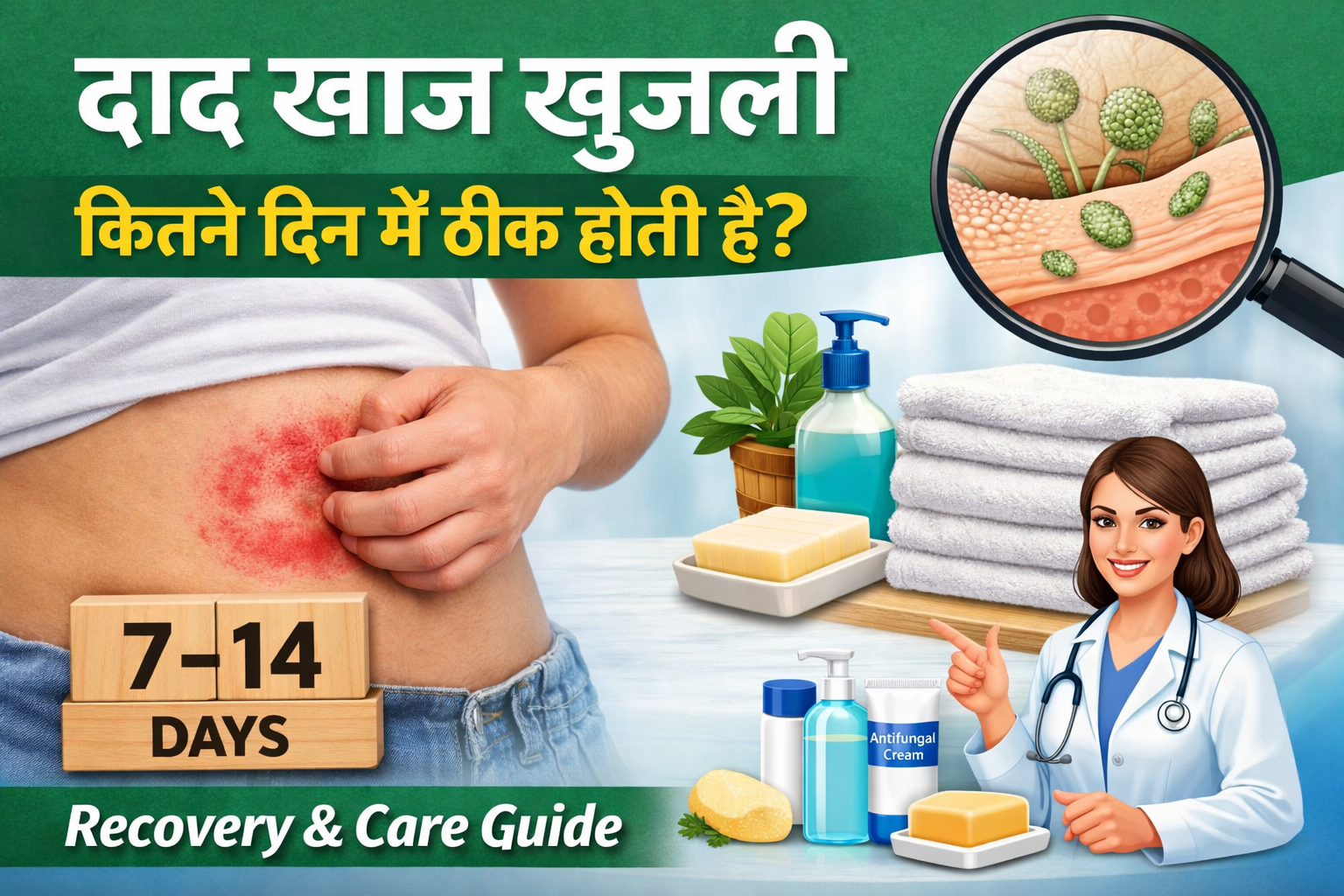 दाद खाज खुजली fungal infection recovery time skin care hygiene guide