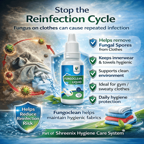 Shreenix antifungal cream and clothes hygiene liquid combo for fungal infection care